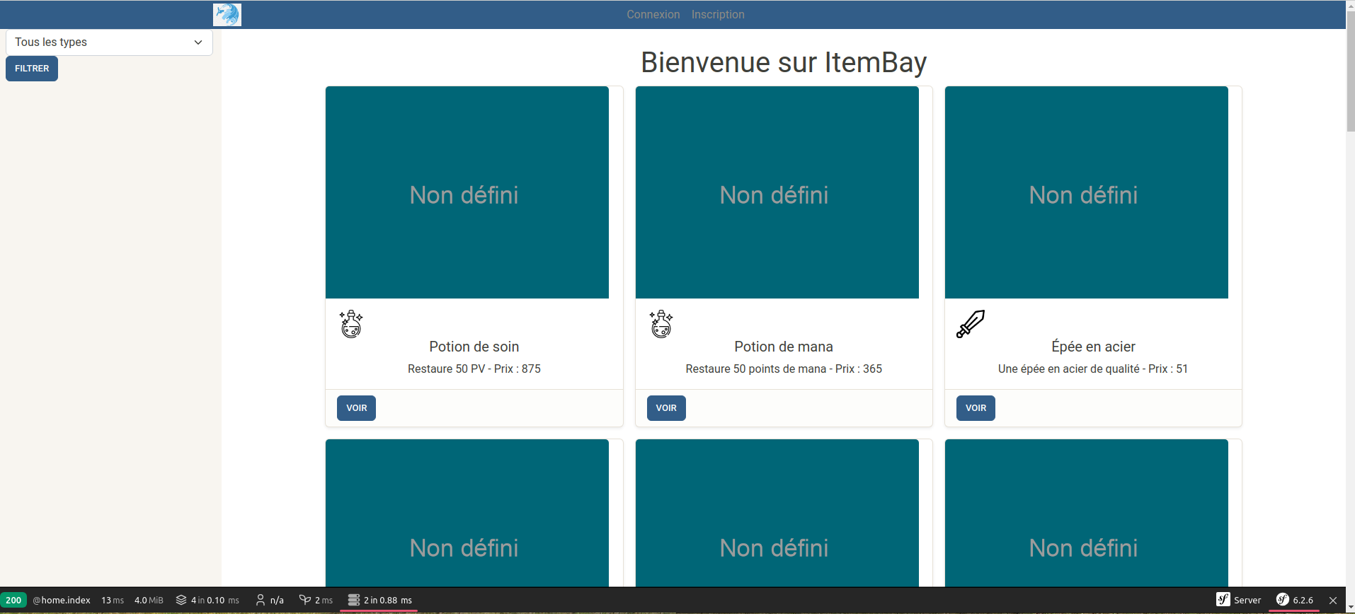 Image de l'interface Itembay
